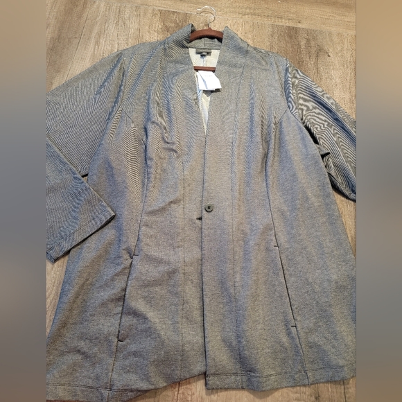 NWT  JJill Wearever Jacket / Blazer Black Cream Sz XL - Picture 6 of 6